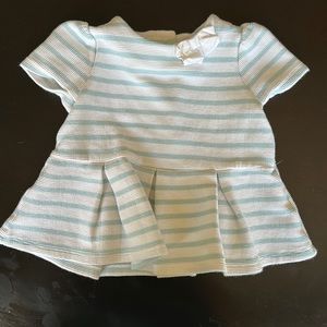Janie & Jack Blue & White Striped Top